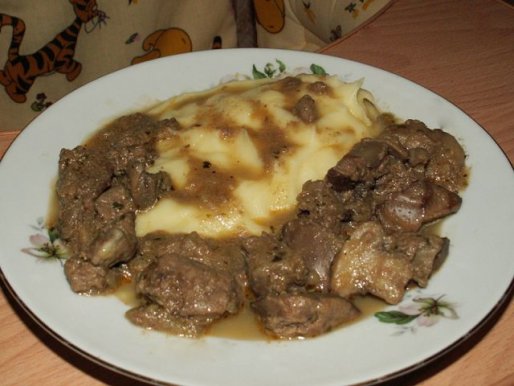 Рецепт. Куриная печень по-французски
