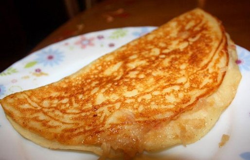 Рецепт. Блины с яблоками