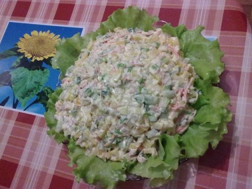 Рецепт. Салат "Столичный" с крабовым мясом