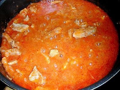 Рецепт. Гуляш из говядины и фасоли