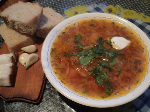 Рецепт. Постный борщ без мяса