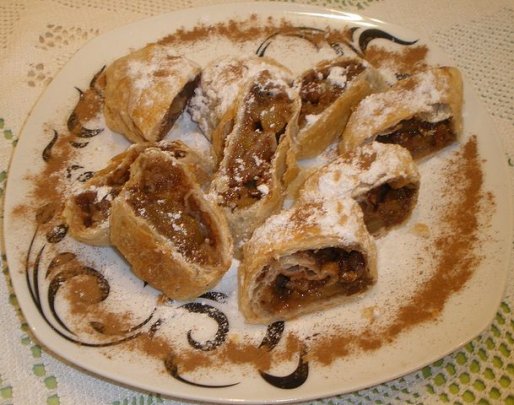 Рецепт. Штрудель с яблоками