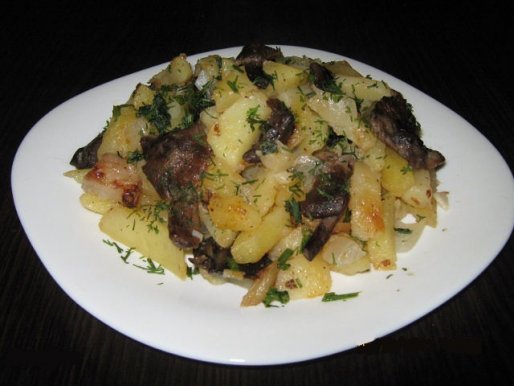 Рецепт. Картошка с грибами