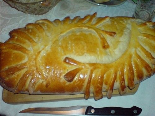 Рецепт. Кулебяка с капустой