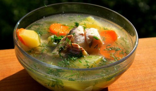 Рецепт. Уха из толстолобика классическая