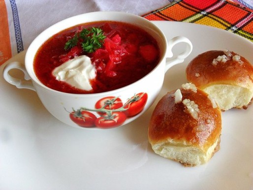 Рецепт. Борщ с пампушками