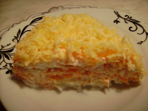 Рецепт. Салат с сыром