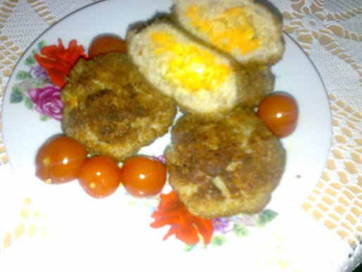 Рецепт. Рыбные котлеты с морковью (котлеты с начинкой)