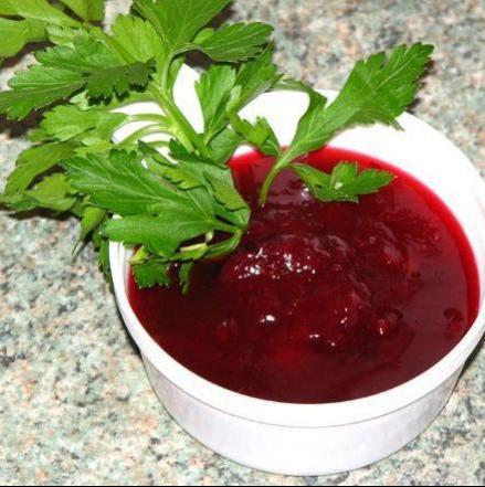 Рецепт. Клюквенный соус к мясу и птице