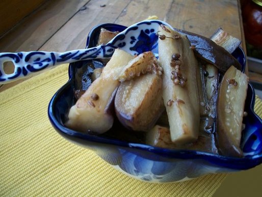 Рецепт. Маринованные баклажаны с кинзой