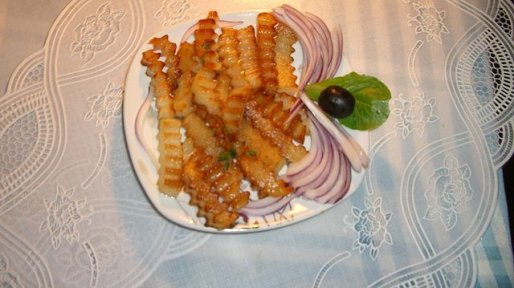 Рецепт. Картошка фри (жаренная на сковородке)
