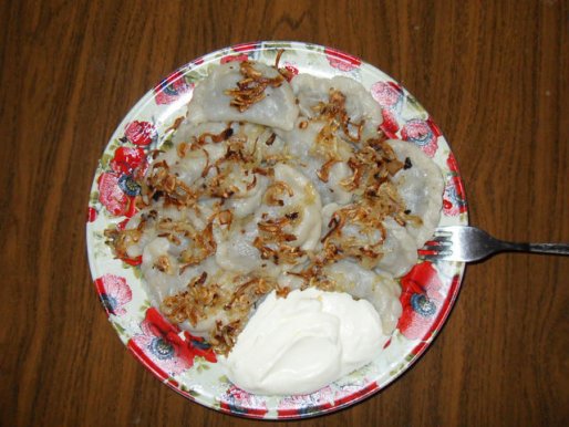 Рецепт. Вареники с мясом (отварным)