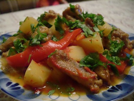 Рецепт. Тушеная картошка