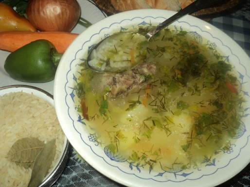 Рецепт. Суп с рисом