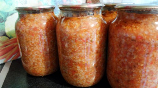 Рецепт. Заправка для супа на зиму с гречкой