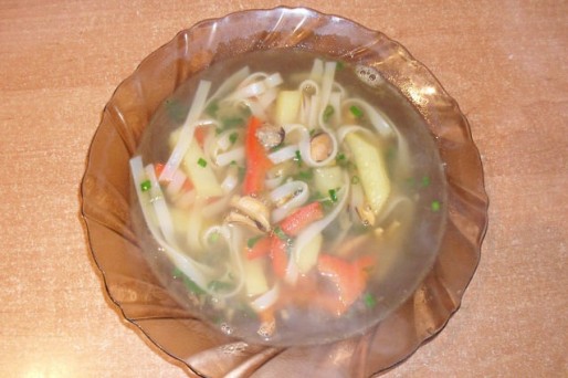 Рецепт. Суп с фунчозой