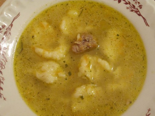Рецепт. Суп с клецками