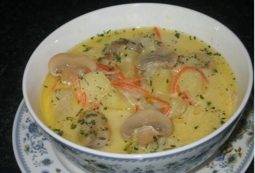 Рецепт. Суп с сырками