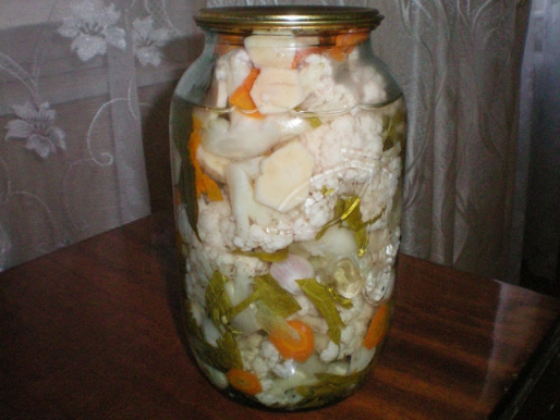 Рецепт. Маринованная цветная капуста