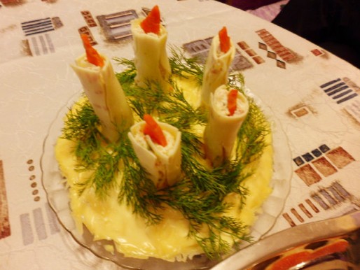 Рецепт. Салат «День рождения» с курицей