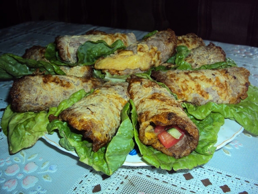 Рецепт. Бризоль из фарша с начинкой