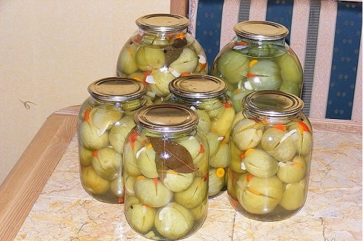 Рецепт. Консервирование зеленых помидор