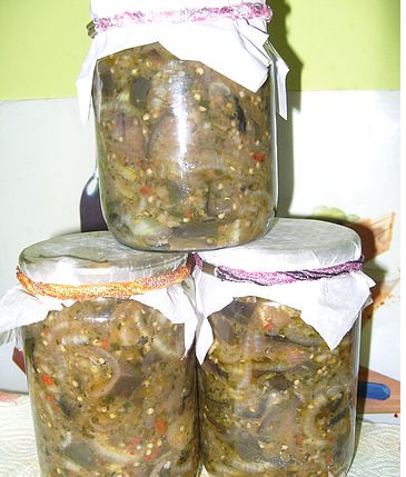Рецепт. Синенькие маринованные (острые)