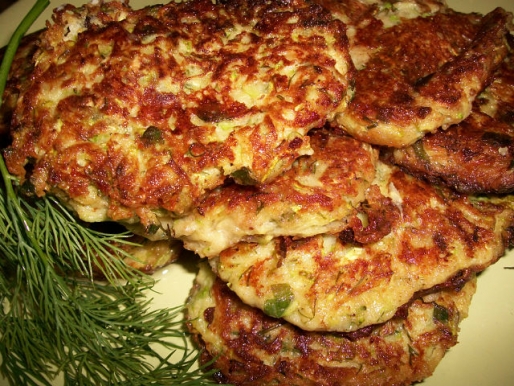 Рецепт. Оладушки из кабачков с зеленью