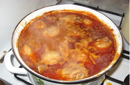 Рецепт. Паприкаш из курицы и овощей