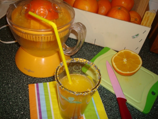 Рецепт. Апельсиновый сок с цедрой