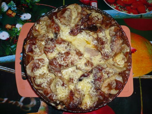 Рецепт. Тушеная курица в молоке